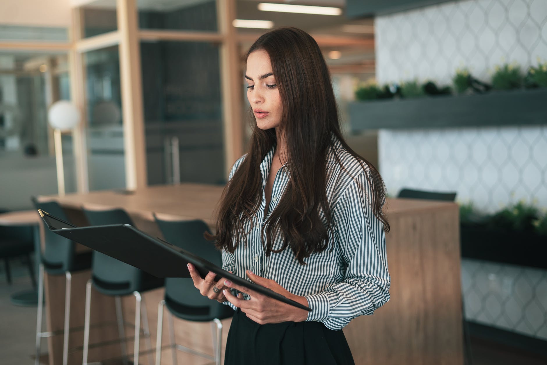 businesswoman during presentation