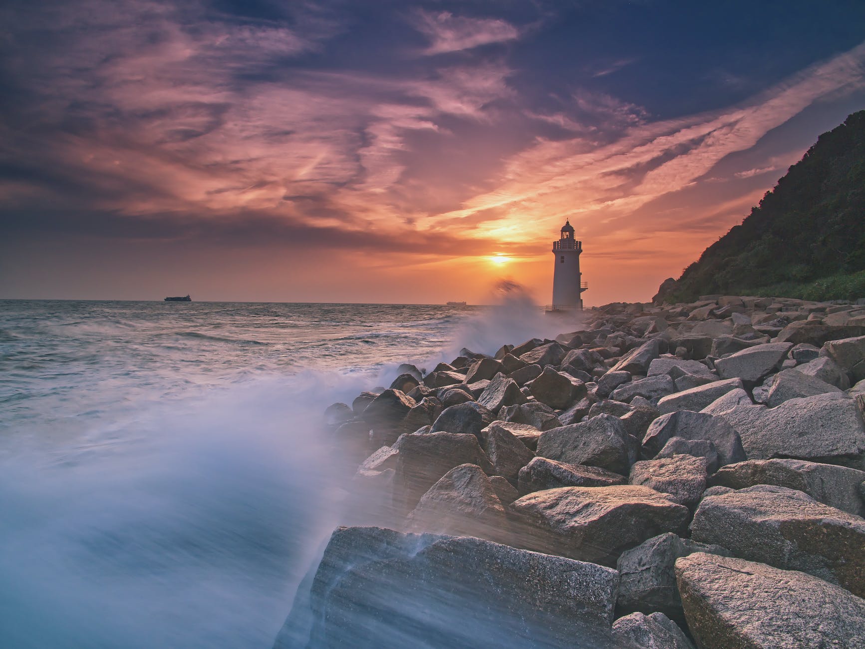 sea dawn landscape nature