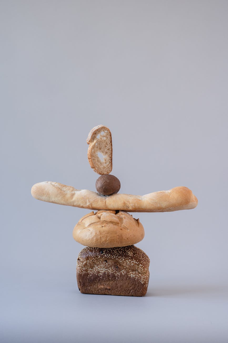 brown bread on white surface