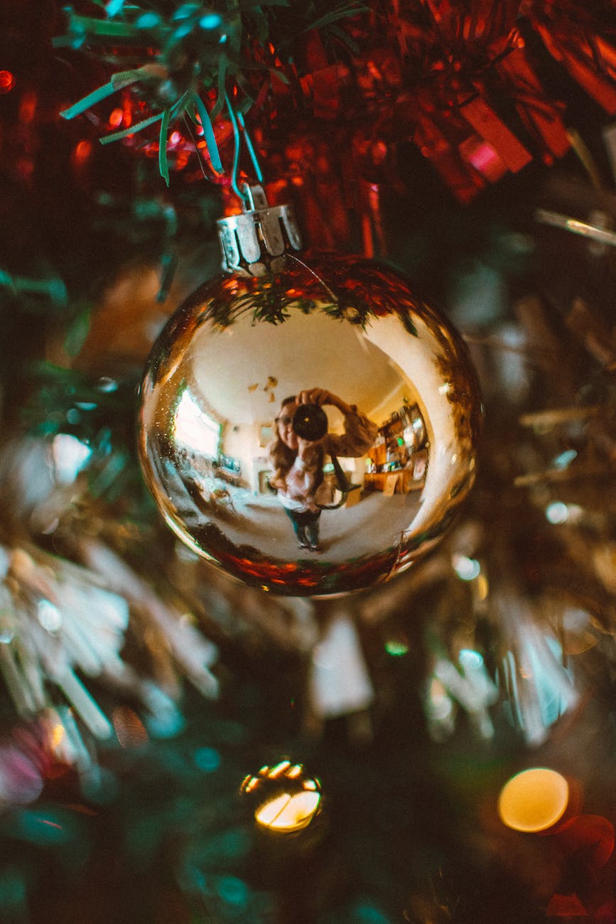 close up photo of christmas ball