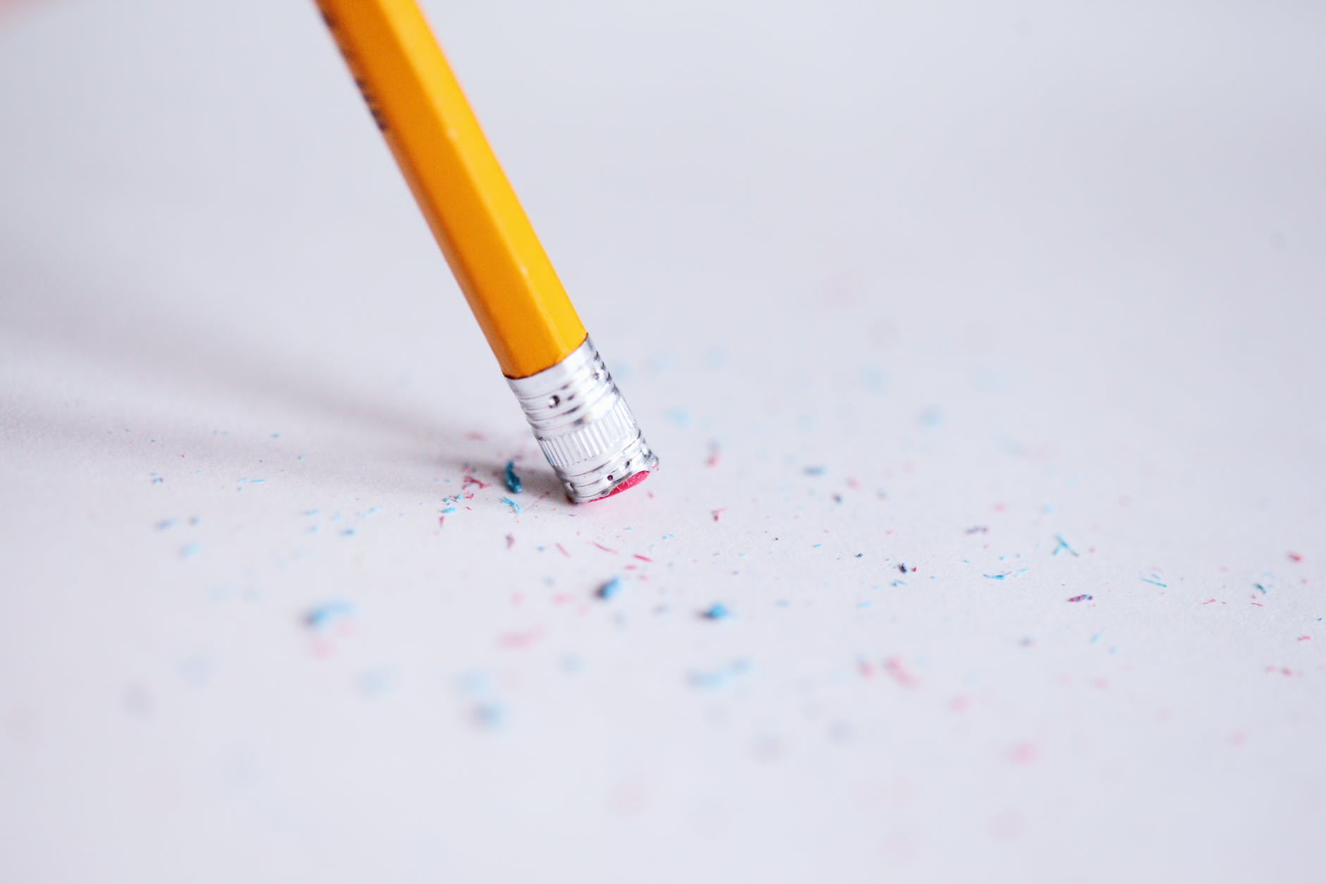 a worn out yellow pencil in close up